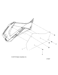 Body, Right Hand Side Panel Heat Shield And Hardware 1 Up