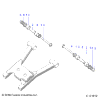 Suspension, Rear Aarm Mounting & Bushings A19sep57c1/Ses57c1/2/5/K/E1/E2/E5/Ek/Set57c1/2/E1/E2/Sef57c2 (C101812]