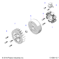Engine, Stator And Flywheel