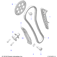 Engine, Cam Chain And Tensioner