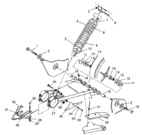 Swing Arm/Shock Mounting Xpress 300 W969530 & Xpress 400