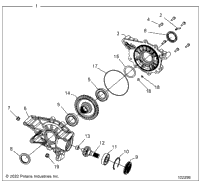 Drive Train, Rear Gearcase Internals A223s6e57f1/Fl (102296)