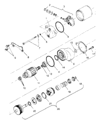 Starting Motor 6X6 400L, U.S. , Swedish S958740 & Norwegian N95874