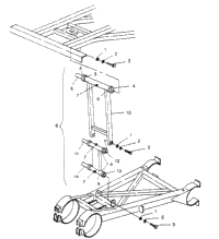 Rear Strut Stabilizer Assembly 6X6 400L U.S. , Swedish S958740 A