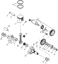 Piston & Crankshaft Xplorer 400L