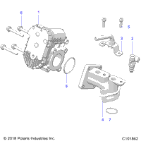 Engine, Throttle Body & Fuel Rail