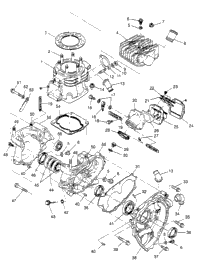 Crankcase & Cylinder 6X6 400L U.S. , Swedish S958740 & Norwe