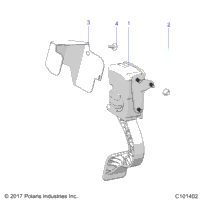 Engine, Throttle Pedal And Mount