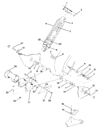Swing Arm Weldment & Rear Shock Assembly