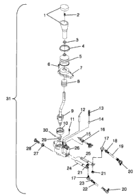 Gear Selector 6X6 400L & 6X6 400L Norwegian N968740