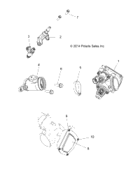 Engine, Throttle Body And Fuel Rail