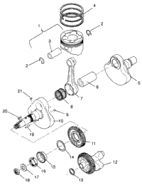 Crankshaft & Piston Sportsman 500 & Swedish Sportsman 500 S9692