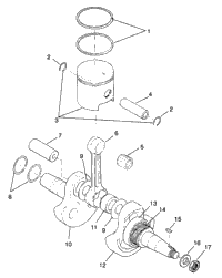 Crankshaft & Piston 4X4 250
