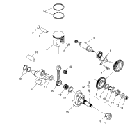 Piston & Crankshaft 2X4 400L