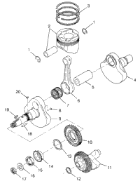 Crankshaft & Piston Xplorer 500