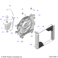 Engine, Cooling System, Radiator, Fan & Overflow Bottle