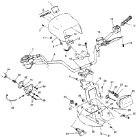 Handlebar & Headlight Pod Xplorer 400L