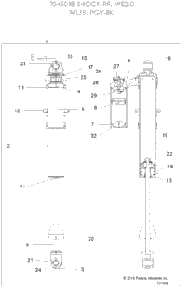Suspension, Shock, Rear Piggyback Internals