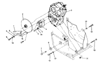 Rh Gearcase/Brakemounting 350 4X4/W928139