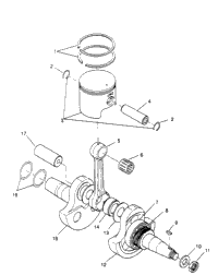 Crankshaft & Piston 2X4 300