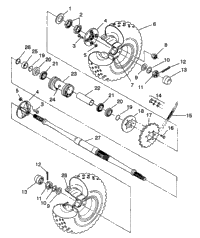 Rear Wheel Drive Assembly 6X6 350L