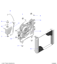 Engine, Cooling System, Radiator, Fan & Overflow Bottle