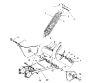 Swing Arm/Shock Mounting 6X6 400L U.S. , Swedish S958740 & Nor