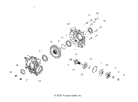 Drive Train, Rear Gearcase Internals (49Atvtransintl09spxp550)