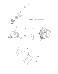 Engine, Throttle Body And Fuel Rail