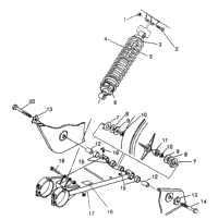 Swing Arm/Shock Mounting 6X6 400L & 6X6 400L Norwegian N9687