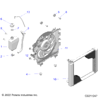 Engine, Cooling System, Radiator, Fan & Overflow Bottle