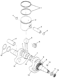 Piston & Crankshaft Trail Blazer W97ba25c (4940124012D001)
