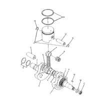 Crankshaft & Piston 250 2X4