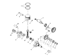 Piston & Crankshaft 6X6 400L, Swedish S948740 & Norwegian