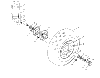 Front Wheel Assembly Trail Boss