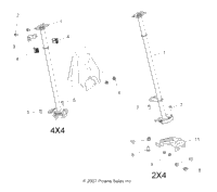 Steering Post (49Atvsteering07hawk2)
