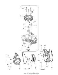 Engine, Stator Cover & Flywheel