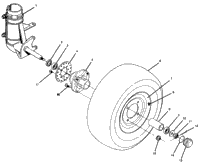 Front Wheel Assembly Trail Boss