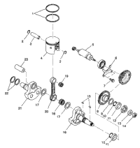 Piston & Crankshaft 6X6 350L