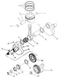 Crankshaft & Piston Magnum 4X4 & Swedish Magnum 4X4 S968144