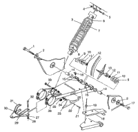 Swing Arm/Shock Mounting Xplorer 400L