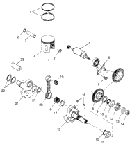 Piston & Crankshaft 6X6 400L, U.S. , Swedish S958740 & Norwegian