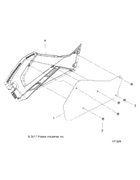 Body, Right Hand Side Panel Heat Shield And Hardware 1 Up