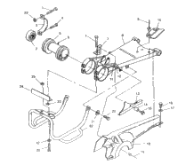 Swing Arm/Guard Mounting 6X6 400L, Swedish S948740 & Norwegian