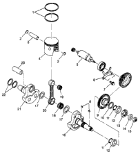 Piston & Crankshaft Scrambler 400L