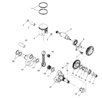 Piston & Crankshaft 6X6 400L