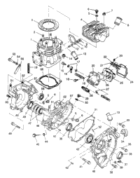 Crankcase & Cylinder 6X6 400L & 6X6 400L Norwegian N968740