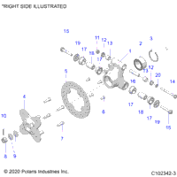 Suspension, Rear Hub, Carrier & Brake Disc