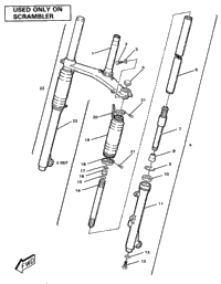 Front Fork Assemblyscrambler