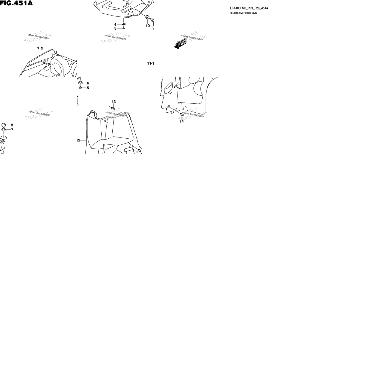 Headlamp Housing